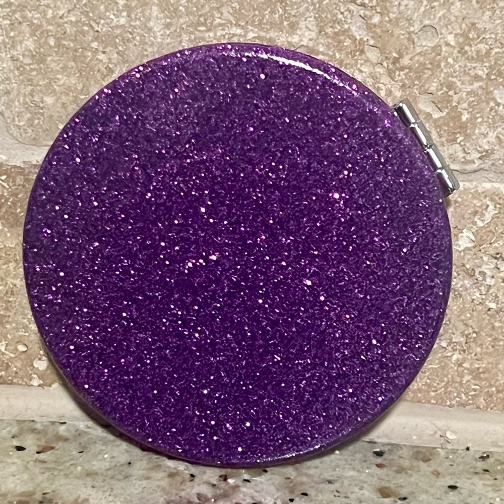 Purple Sparkle Compact Mirror (NWOT)